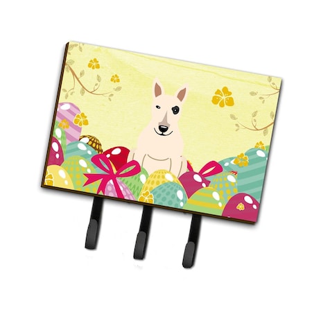 Jensendistributionservices Easter Eggs Bull Terrier White Leash or Key Holder MI1715212